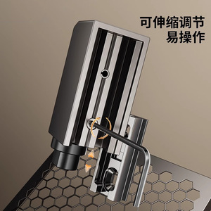 Loquet de porte mécanique Kaishengxi en alliage de zinc, automatique, sans perçage, auto-adhésif, fixation au sol pour salles de bain - Product Image 4