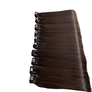 Extensiones de Cabello Liso Natural Súper Doble Trama con Clip, 100% Cabello Humano Virgen Vietnamita de Donante Único, Precio Mayorista - Product Image 1