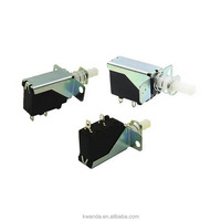 Bouton-poussoir à tête carrée à verrouillage automatique 12 broches, unidirectionnel, 1P1T 1NO1NC, 2,5*3,3 mm, poussée horizontale, en acier inoxydable et plastique
