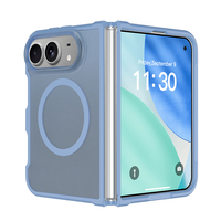 Coque de téléphone portable hybride PC TPU mate givrée pour iPhone Duo, étui de téléphone translucide magnétique pour iPhone Fold