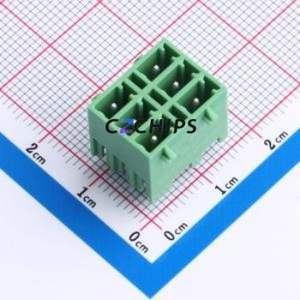 DB2EVHBG-3.81-2*3P-GN Plug-in Terminal Block Through hole,P=3.81mm Board-to-Board / Socket - Closed Snap Fixing 2x3P 3.81mm - Product Image 1