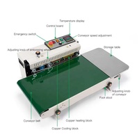 FR-770 Lage Prijs Brede 40CM Noodstop Printwiel EPEx Datumcode Band Heat Sealer Snackzak Horizontale Sealmachine