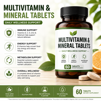 Comprimés multivitaminés et minéraux |   Complément nutritionnel quotidien |   Soutien immunitaire et énergétique |   OEM ODM