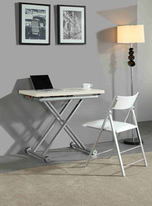 Table à <span class=keywords><strong>manger</strong></span> moderne convertible en bois, peu encombrante, pliable, extensible, pieds en métal pour petits espaces maison multifonctionnelle - Product Image 5