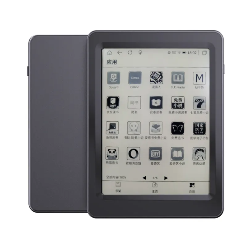 E-ink-minilector de E-book de 6 pulgadas, android 8,1, pantalla táctil, luz de lectura, protección ocular, compatible con lectura WeChat