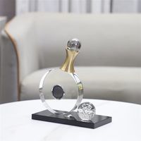 Ornement décoratif en cristal transparent de style européen Evelyn, luxe léger, pour entrée et chambre à coucher