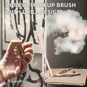 Brocha de Maquillaje <span class=keywords><strong>Zoreya</strong></span> para Corrector y Cejas, con Cerdas de Nailon, Mango de Plástico, Diseño Angular, Herramienta de Belleza para Aplicación de Rubor y Pestañas - Product Image 2