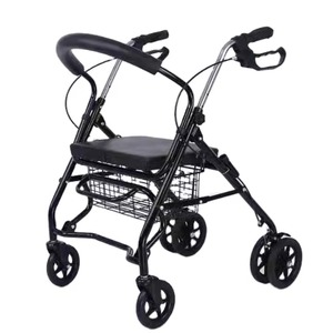 <b>Rollator</b> Folding <b>Walker</b> Portable Elderly Adjustable Shopping Medical Outdoor Aluminium <b>Rollator</b> <b>Walker</b> with Seat - Product Image 2