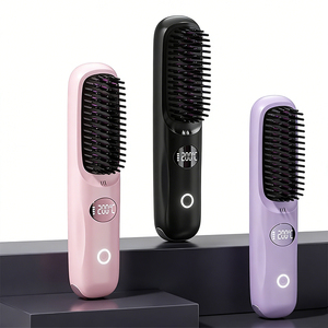 Wholesale Professional Custom Packaging Electric Hot <b>Comb</b> Hair Straightener 500 Degrees Straightening <b>Comb</b> with Plastic Handle - Product Image 1