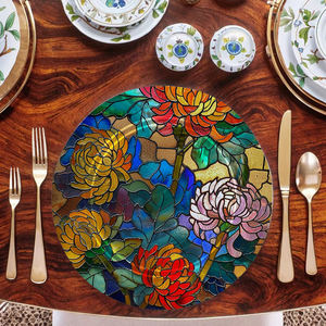 زجاج قابل للتخصيص 13 إنش بتصميم زهور من البلاستيك PP مستدام لحفلات الزفاف والمآدب والمناسبات الفندقية-MOQ - Product Image 5