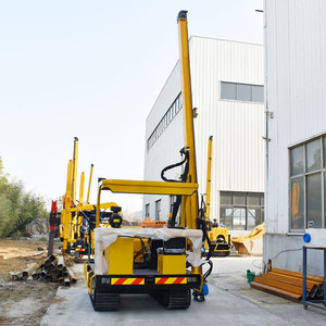 เครื่องเจาะพื้นสถานีพลังงาน PV เครื่องตอกเสาเข็มไฮดรอลิกพลังงานแสงอาทิตย์ - Product Image 1