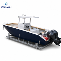 Pour bateau de pêche à console centrale en aluminium de qualité marine de 28 pieds, réservoir de carburant de 350 L, SIMRAM, pêche en haute mer, 6 personnes, CE
