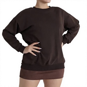 Pull-over en molleton Sherpa surdimensionné pour femme, unisexe, automne-hiver, grande taille, col montant, coton écologique, avec logo personnalisé - Product Image 1