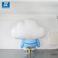 Modèle de nuage gonflable personnalisé en forme de personnage de dessin animé, nuage gonflable suspendu pour la décoration de toits extérieurs et les événements thématiques