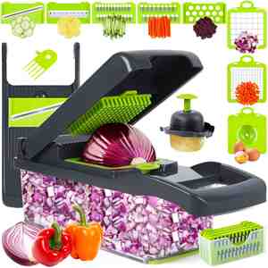 Éminceur de légumes multifonctionnel de haute qualité et hachoir à pommes de terre, outil de découpe de cuisine en plastique premium, matériau PP - Product Image 2
