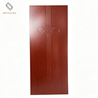 Revêtement de porte en mélamine pour chambre d'hôtel, habillages de porte en MDF, surface lisse, insonorisant, sans formaldéhyde, pour hôpital, sous-sol, installation facile