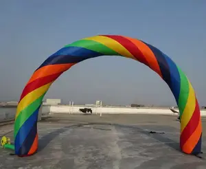 Custom Lighted Inflatable Rainbow Arch For Event Inflatable Finish Line Arch