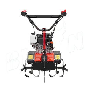 BISON(CHINA) Gasoline Power Cultivator Rotary Tiller With Remote Start Handle