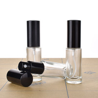 Flacon de parfum en verre de luxe de 10 ml, vide, carré/rond, rechargeable, fond épais, atomiseur de parfum, pompe pulvérisatrice sérigraphiée