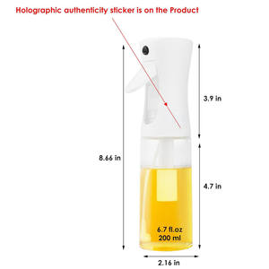 Bouteille pulvérisateur d'huile pour la cuisine, pulvérisateur d'huile d'olive pour le camping, le barbecue, la cuisson, le vinaigre, la sauce soja, 200 ml, 300 ml, accessoires de cuisine - Product Image 3