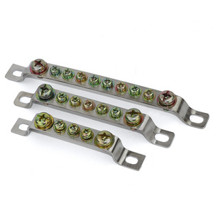 Barre omnibus de mise à la terre en cuivre pur, 3, 5 ou 7 trous, bornier 2x15mm pour boîtier de distribution de salle informatique, mise à la terre neutre - Product Image 1