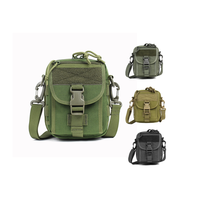 Riñonera de nailon de alta calidad para exteriores, bolsa de hombro con eslinga táctica deportiva impermeable de emergencia Molle, tamaño Universal