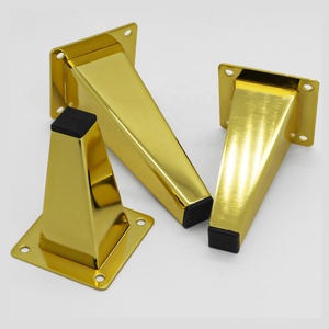 Patas modernas de lujo para muebles, mesita de noche lateral, soporte de TV, cama de Metal dorado de acero, armario, sofá, muebles - Product Image 2