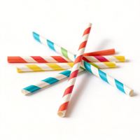 Pailles à boire en papier compostables de qualité alimentaire, multicolores, accessoire de fête quotidien