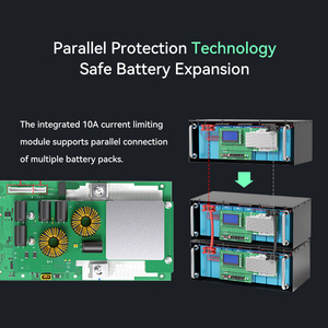 ระบบป้องกันแบตเตอรี่ Exliporc LiFePO4 BMS 100A สำหรับระบบกักเก็บพลังงานในบ้านอัจฉริยะ พร้อมแผงป้องกันวงจรควบคุมผ่านแอปพลิเคชันบนมือถือ ความหนา 36 มม. - Product Image 6
