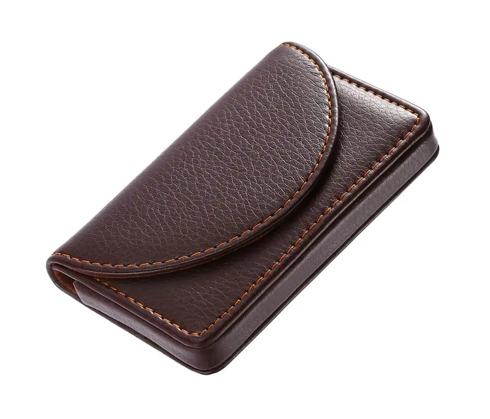 Leather Business Card Holder Case Wallet Credit/Name Card Holder Case with Magnetic Shut
