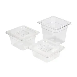 Commercial Plastic Polycarbonate Catering Food Fruit Buffet Serving Storage Containers Transparent GN Pans