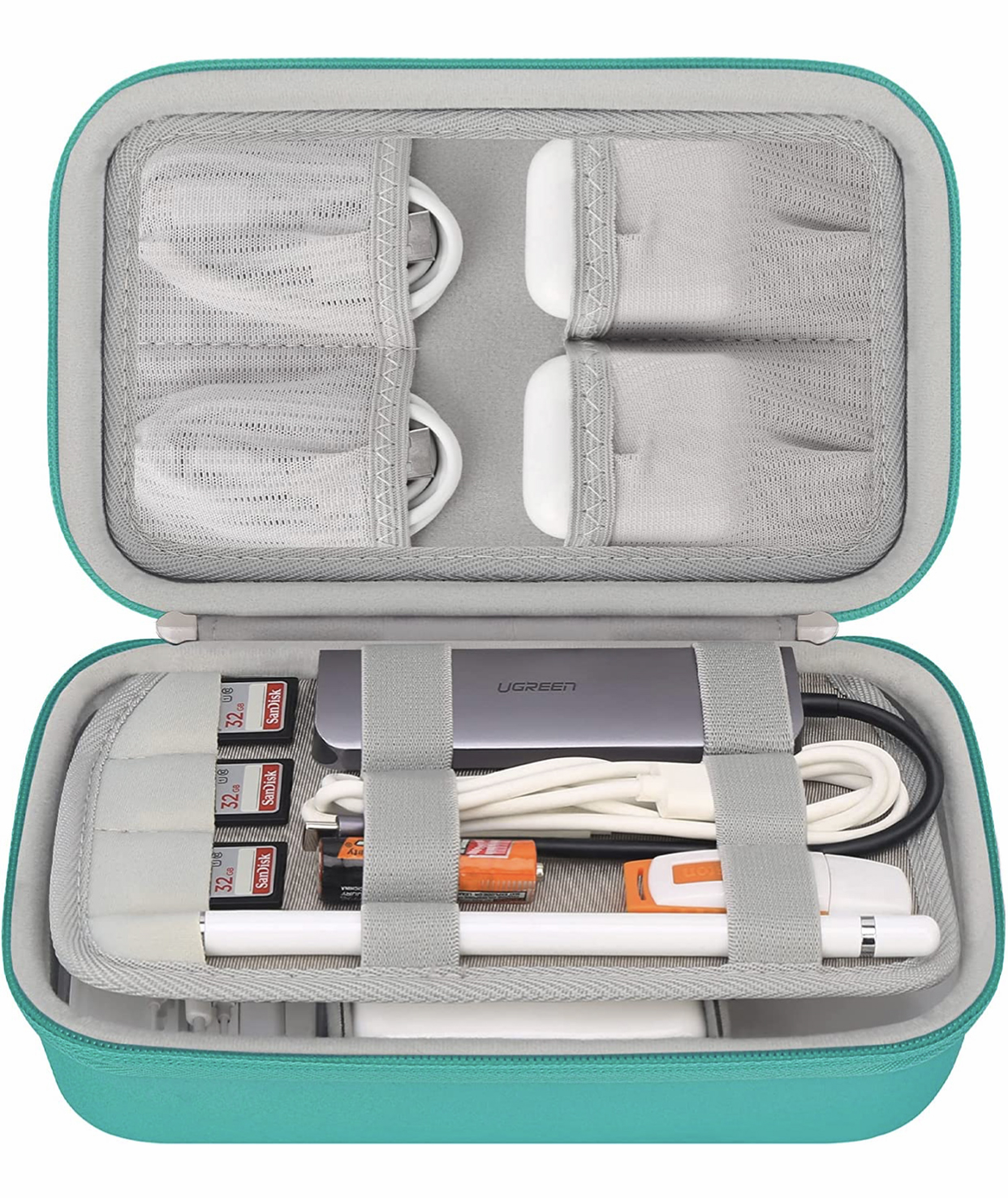 Жесткий портативный дорожный Чехол из ЭВА для хранения электроники для MacBook адаптер питания зарядное устройство кабель Внешний аккумулятор USB концентратор SD карта гаджет сумка