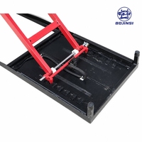Plataforma Elevadora Hidráulica Eléctrica para Motocicletas de 300 kg, Tipo Tijera, Color Rojo, con Certificación CE, en Oferta