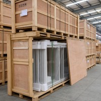 Ventanas Corredizas de Aluminio HUACAI Modernas, Personalizadas, Insonorizadas, con Doble Acristalamiento, Aislamiento Térmico, 3 Paneles, Ahorro de Energía, Antirrobo