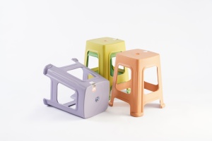 Groothandel moderne design plastic kruk verstelbare hoogte antislip stapelbaar oranje groen kaki woonkamer tafel stoel - Product Image 5