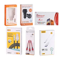 Boîte d'emballage en carton blanc pour câble de données USB, câble de charge, accessoires
