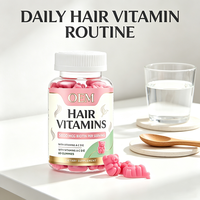 Gummies de Vitamines Capillaires 5000mcg Biotine avec Vitamines A, C, D, E – 60 Comprimés – Complément OEM pour la Croissance des Cheveux et la Beauté