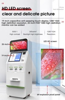 Kios Pencetakan Dokumen A4 Layanan Mandiri Otomatis Dengan Keyboard Logam Layar Sentuh Printer Thermal