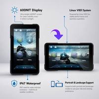 Système GPS pour moto avec prise en charge du CarPlay sans fil et de l'Android Auto, étanche IP67, double alimentation, écran 5 pouces à dégagement rapide