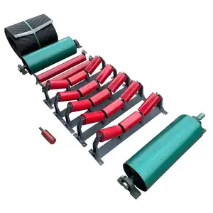 Wholesale Heavy Duty Steel Conveyor Belt Iron Frame Carry Trough Idler Rollers Set For Mining Coal Sale