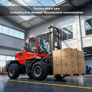 Forklift Medan Kasar OEM 3-6 Ton 4 Roda Penggerak Pertanian Forklift Artikulasi Medan Kasar Luar Ruangan untuk Penebangan - Product Image 2