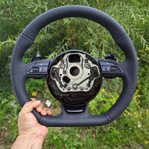 Volante in Vera Pelle e Fibra di Carbonio di Alta Qualità Nuovo Stile Sport Pro per <span class=keywords><strong>AUDI</strong></span> RS7 RS3 RS4 RS5 <span class=keywords><strong>RS6</strong></span> S8 Q3 Q5 A4 A5 A6 A7 - Product Image 3