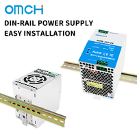 Alimentation à découpage industrielle ultra-plate OMCH NDR-480-12/24/36/48 480W pour rail DIN, entrée 12-48V 10-40A 200-240VAC 50/60Hz