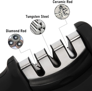 Bán Sỉ Phụ Kiện Dao Nhà Bếp 4 Trong 1 Dụng Cụ Mài Dao Chuyên Nghiệp 3 Giai Đoạn Giúp Phục Hồi Lưỡi Đánh Bóng - Product Image 3