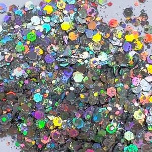 Xu cai चुंकी ग्लिटर थोक मिश्रण दिल मून स्टार डायमंड स्नोफ्लेक क्रिसमस पार्टी के लिए रंगीन पाउडर - Product Image 3