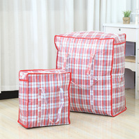 En stock, grand sac à bagages en plastique PP, sac de rangement portable pliable, anti-poussière, design moderne, à un seul niveau