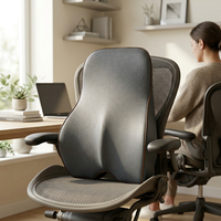 Chaise de bureau haut de gamme avec support lombaire en mousse à mémoire de forme tricotée pour soulager les douleurs dorsales en voiture et en bureau