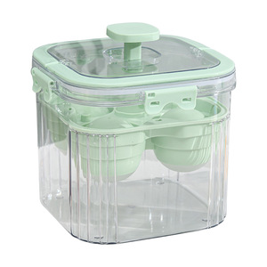 Press Type Ice Puck Storage Bucket <b>Plastic</b> Rectangle <b>Large</b> Capacity Dustproof Odor Proof Ice <b>Tray</b> For Household Use - Product Image 2