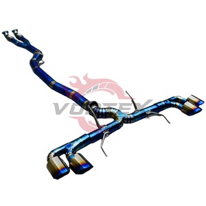 Échappement Catback Valvetronic en Titane Grade 5 Haute Performance Vortex - Tuyau en Y avant avec Finition Bleu Brûlé - Garantie 24 Mois pour Nissan - Product Image 6