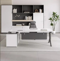 Ensemble de bureau et chaise de direction de luxe - Mobilier de bureau moderne en bois avec des caractéristiques écologiques pour la maison ou l'utilisation par les PDG